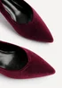 Linzi Finesse Burgundy Velvet Pointed Slingback Stiletto Court Heels - 4 Image 5