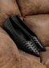 Linzi Talina Black Faux Leather Woven Pointed Toe Ballet Flats - Size 7 Image 6