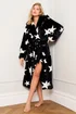 JimJam Black Star Print Dressing Gown - Small/Medium Image 1