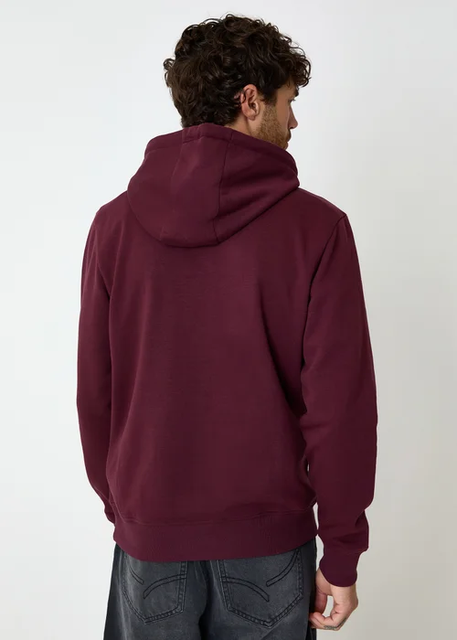Threadbare Burgundy Cotton Blend Pullover Hoody - XL Image 2
