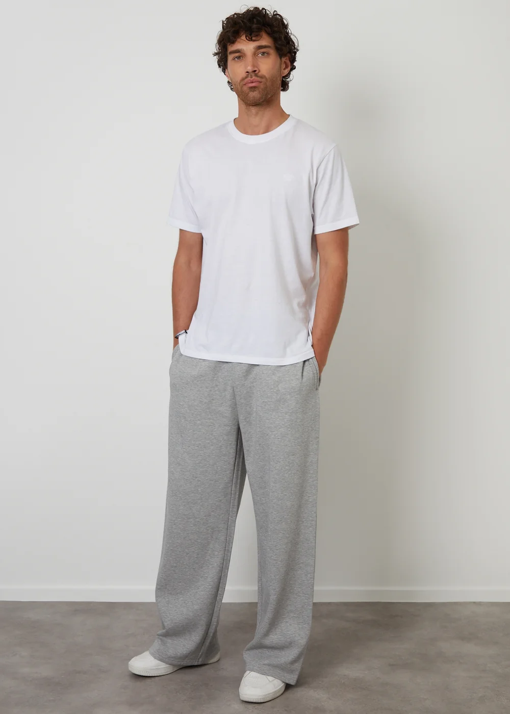Threadbare Light Grey Wide Leg Joggers - XL Image 3