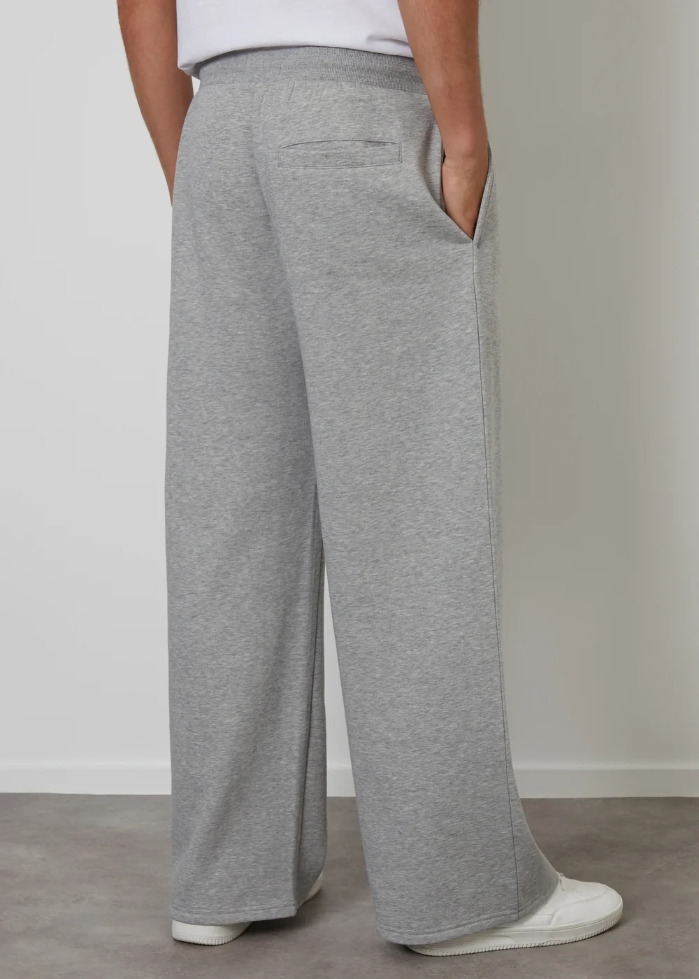 Threadbare Light Grey Wide Leg Joggers - M Image 2