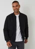 Threadbare Black Padded Bomber Jacket - M Image 1