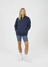 Brave Soul Navy Quarter Zip Funnel Neck Sweatshirt - Extra small Image 4