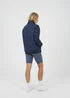 Brave Soul Navy Quarter Zip Funnel Neck Sweatshirt - Extra small Image 2