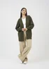 Brave Soul Khaki Fisherman Knit Dropped Shoulder Cardigan - Small Image 4