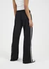 Brave Soul Black Side Stripe Wide Leg Joggers - L Image 2