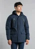 Tokyo Laundry Navy Hooded Padded PVC-Coated Jacket - 2XL Image 1