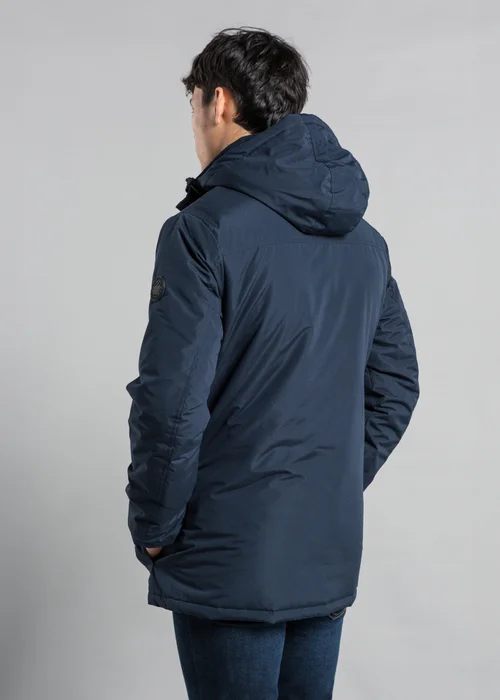 Tokyo Laundry Navy Hooded Padded PVC-Coated Jacket - 2XL Image 2