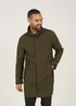 Brave Soul Khaki Lightweight Hooded Parka Jacket - S Image 1