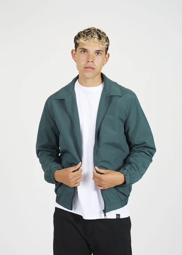 Brave Soul Green Lightweight Harrington Style Jacket