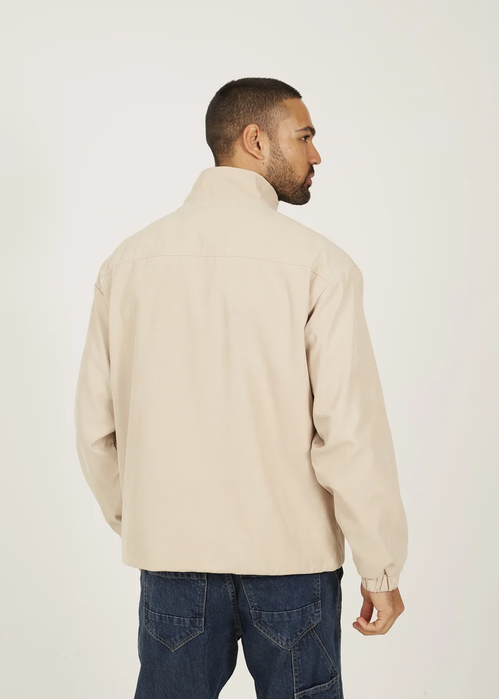 Brave Soul Stone Funnel Neck Oversized Jacket - S Image 2