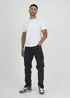 Brave Soul Charcoal Cargo Style Denim Jeans With Side Hem Split Detail - 30/L32 Image 4