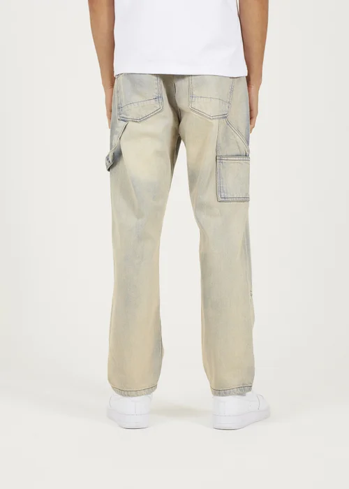 Brave Soul Sand Loose Fit Carpenter Style Denim Jeans - 30/L32 Image 2