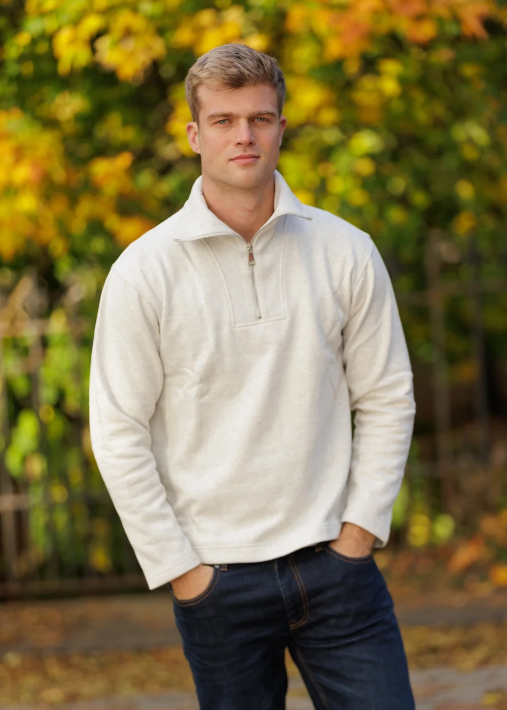 Brave Soul Natural High Funnel Neck 1/4 Zip Sweatshirt - XL Image 1