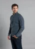 Kensington Eastside Blue Ribbed 1/4 Zip Funnel Neck Jumper - XXL Image 3