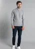 Kensington Eastside Grey Ribbed 1/4 Zip Funnel Neck Jumper - Extra Large Image 4