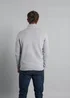 Kensington Eastside Grey Ribbed 1/4 Zip Funnel Neck Jumper - Extra Large Image 2