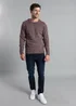Kensington Eastside Burgundy Cotton Blend Crew Neck Twist Jumper - Large Image 4
