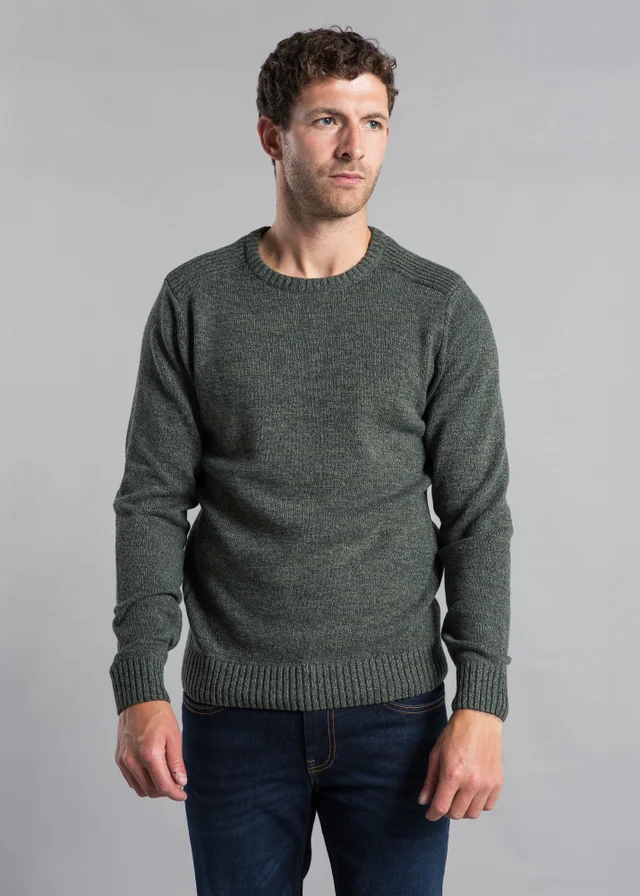 Kensington Eastside Khaki Cotton Blend Crew Neck Twist Jumper