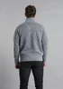 Kensington Eastside Light Grey Textured Knit Quarter Zip Jumper with Sherpa Lining - XXL Image 2