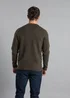 Kensington Eastside Khaki Jersey Knit Raglan Crew Neck Jumper - XXL Image 2