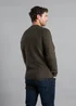 Kensington Eastside Khaki Jersey Knit Raglan Crew Neck Jumper - XXL Image 3