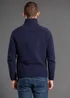 Kensington Eastside Navy Quarter Zip Raglan Sleeve Knitted Jumper - XXL Image 2