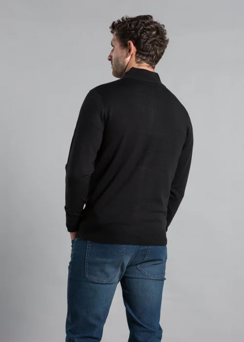 Kensington Eastside Black Funnel Neck Zip-Through Cardigan - Small Image 2