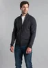 Kensington Eastside Charcoal Funnel Neck Zip-Through Cardigan - Medium Image 1