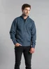 Kensington Eastside Blue Textured Zip-Through Fleece with Polar Fleece Lining - Extra Large Image 1