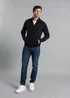 Kensington Eastside Black Cotton Blend Zip-Through Cardigan - Extra Large Image 4