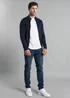 Kensington Eastside Navy Cotton Blend Zip-Through Cardigan - XXL Image 4