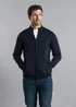 Kensington Eastside Navy Cotton Blend Zip-Through Cardigan - XXL Image 1