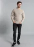 Kensington Eastside Natural Cable Knit Crew Neck Jumper with Wool - XXL Image 4