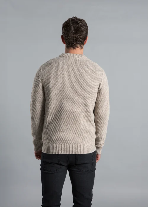Kensington Eastside Natural Cable Knit Crew Neck Jumper with Wool - XXL Image 2