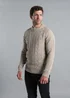 Kensington Eastside Natural Cable Knit Crew Neck Jumper with Wool - XXL Image 3