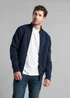 Kensington Eastside Navy Full Zip Cardigan with Checked Faux Fur Lining - Medium Image 4
