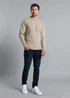 Kensington Eastside Stone Rope Cable Knit Crew Neck Jumper - Large Image 4