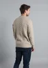 Kensington Eastside Stone Rope Cable Knit Crew Neck Jumper - Large Image 2