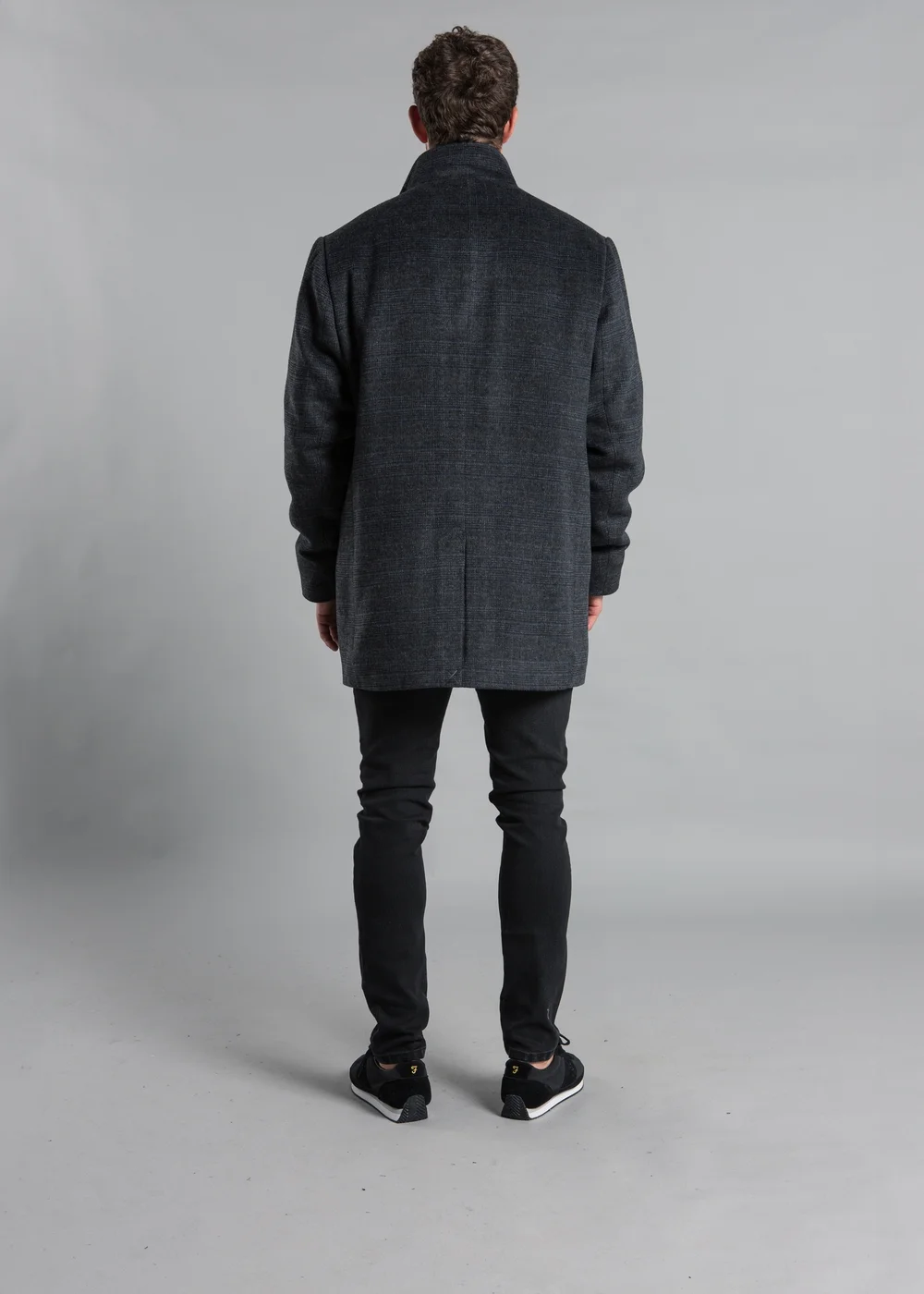 Kensington Eastside Grey Funnel Neck Coat with Wool - S Image 2