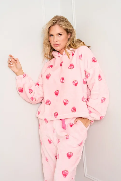 JImJam Pink Strawberry Print Twosie - Large/Extra Large Image 3