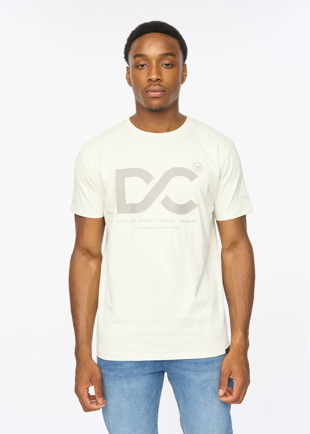 Duck & Cover Off White Polymoore T-shirt - Extra Large Image 1