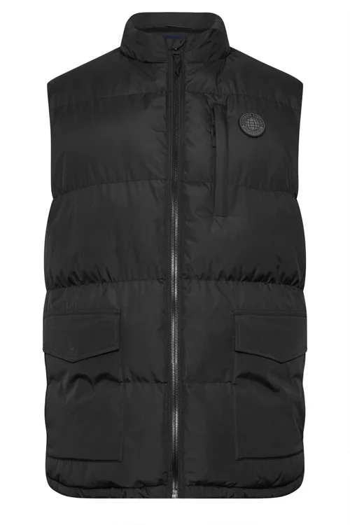 BadRhino Big & Tall Black Zip Through Gilet - 7-8XL Image 3