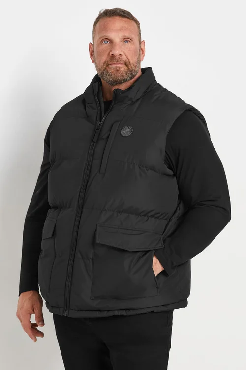 BadRhino Big & Tall Black Zip Through Gilet - 7-8XL Image 1
