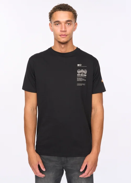 Duck & Cover Black Cramptone T-shirt - Large Image 1