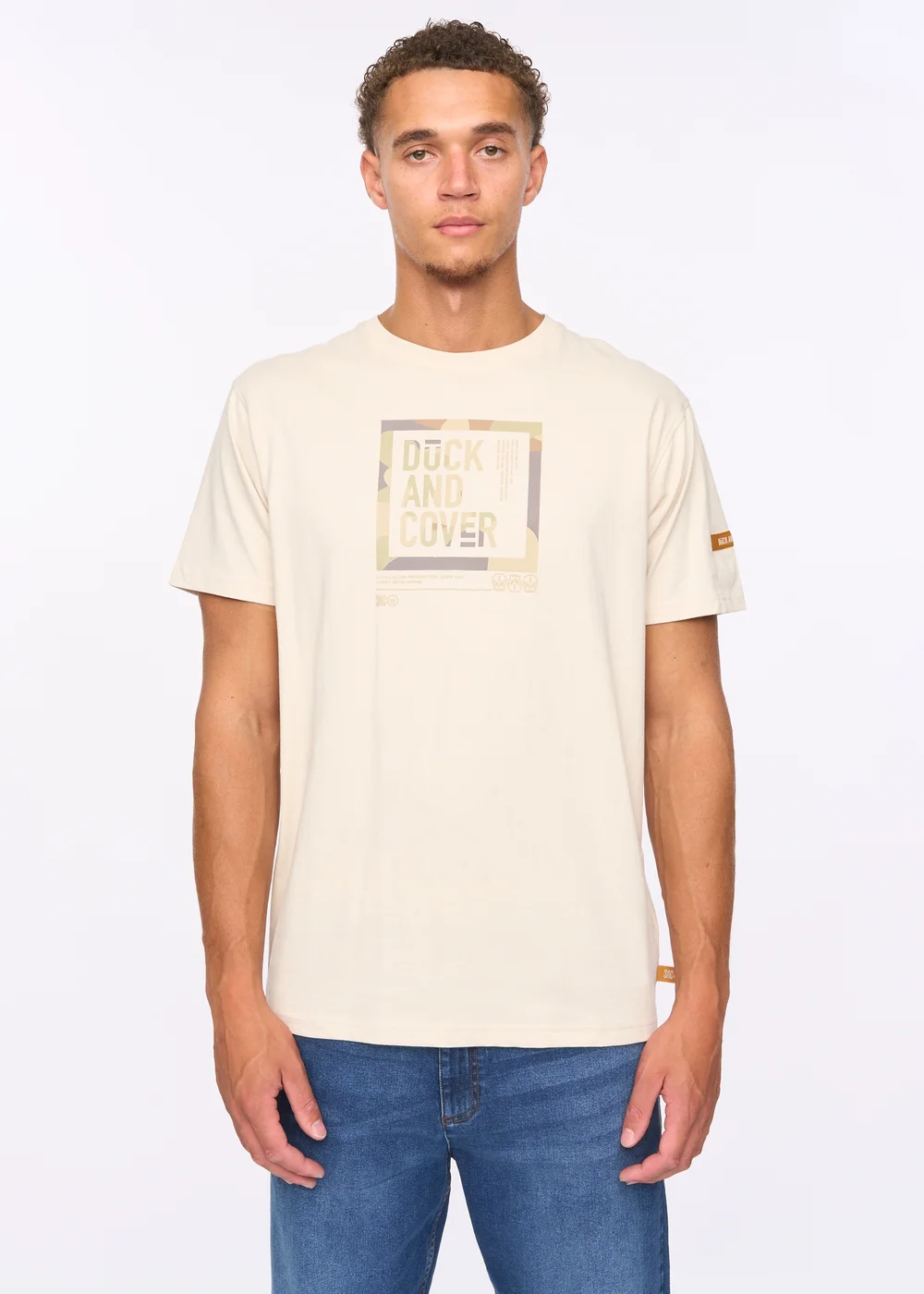 Duck & Cover Off White Primatic T-shirt - Medium Image 1