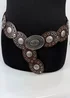 Raffaella Ladies Brown Oval Disc Belt - One Size Image 1