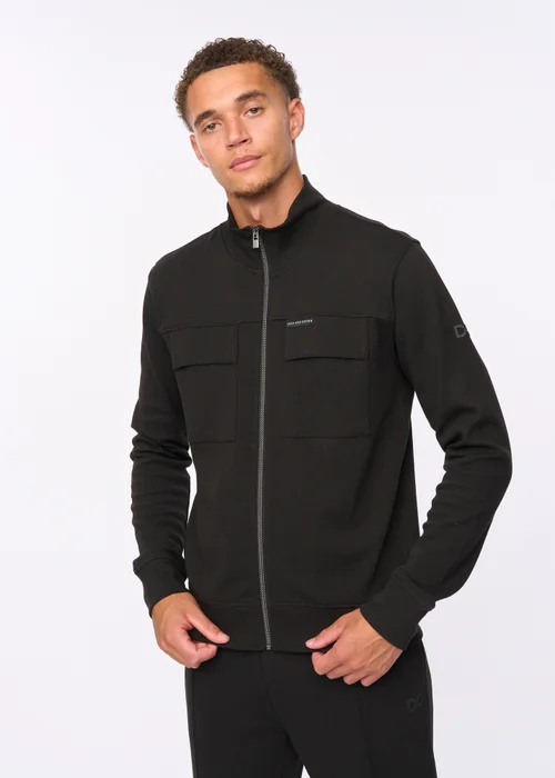 Duck & Cover Black Tames Zip Thru Sweat - XL Image 1