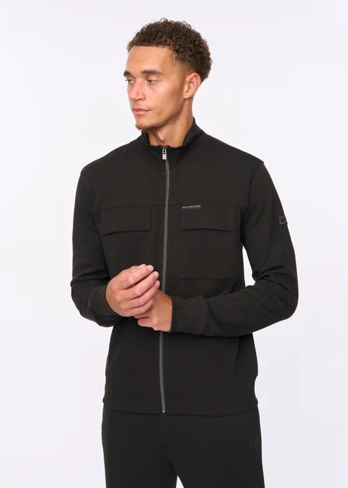 Duck & Cover Black Tames Zip Thru Sweat - XL Image 3